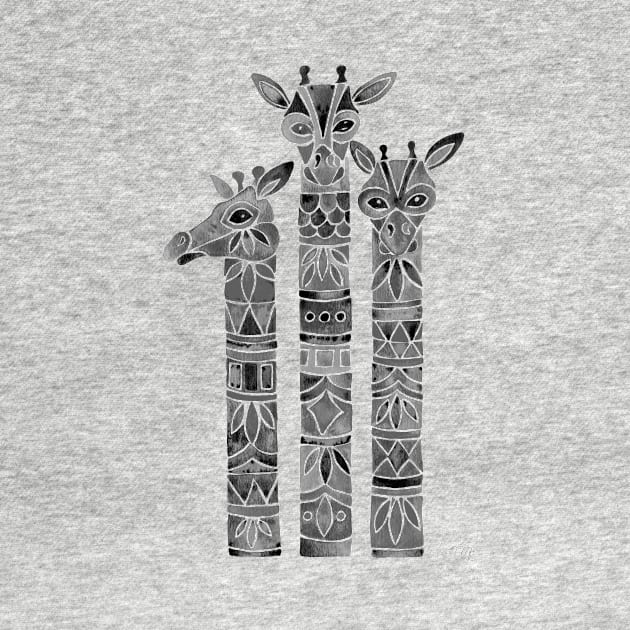 giraffes black by CatCoq